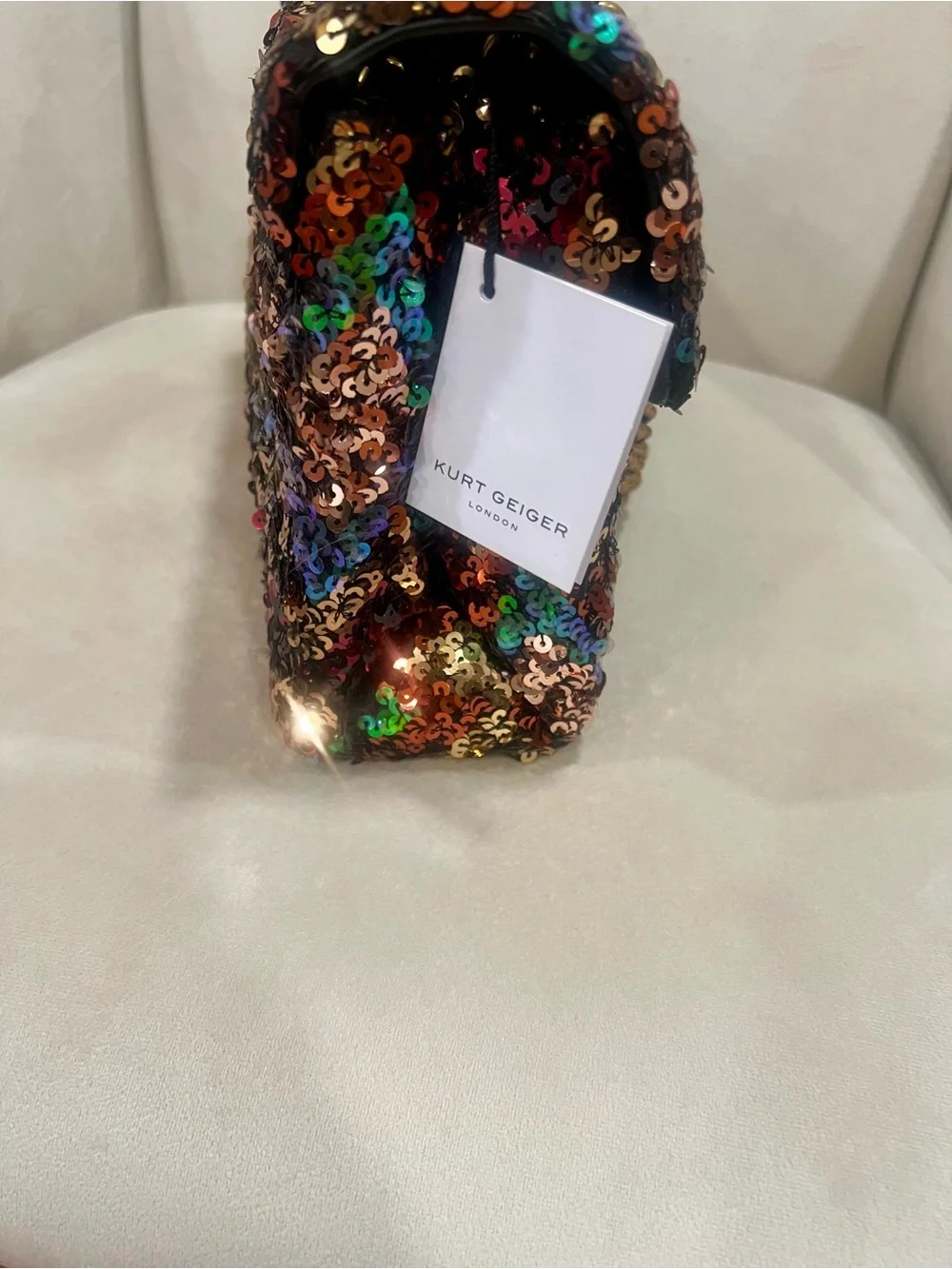 Kurt Geiger Kensington Multicolor Sequin Chain Crossbody Bag